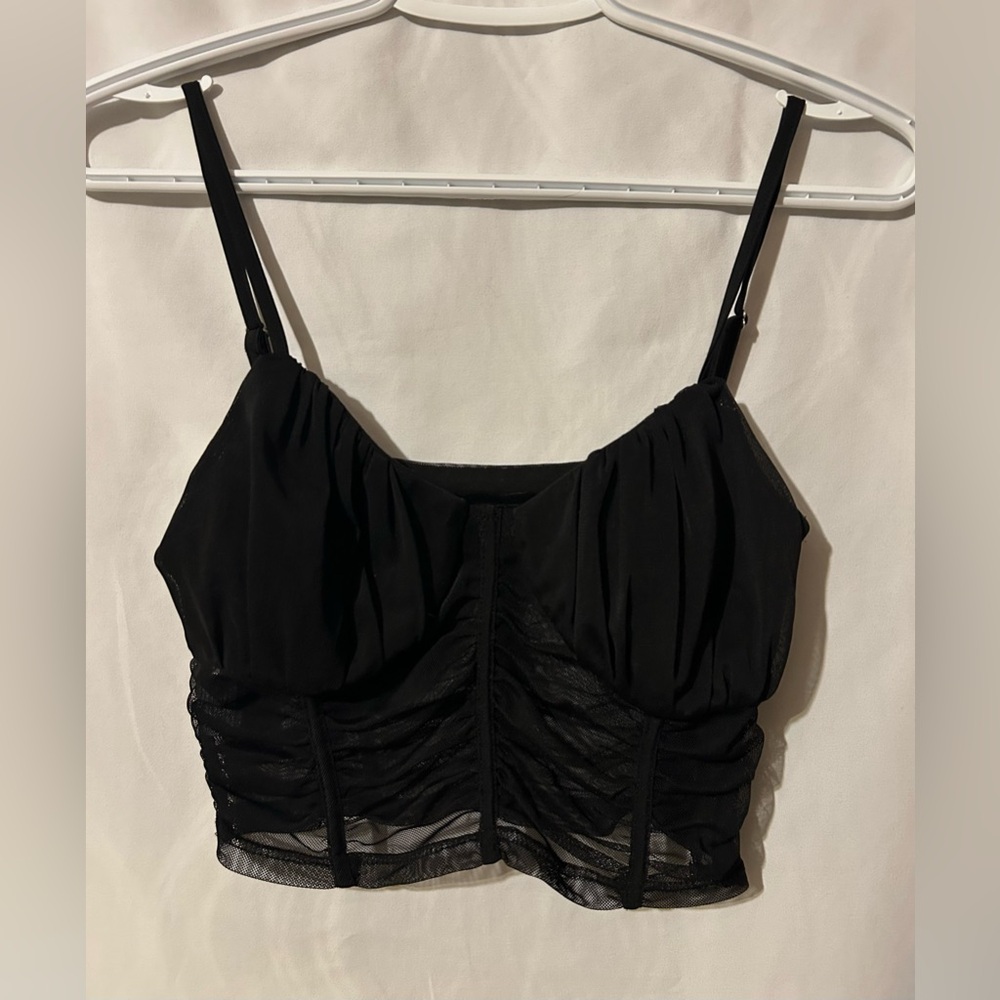 Tiger Mist Women’s Mesh Black Crop Top